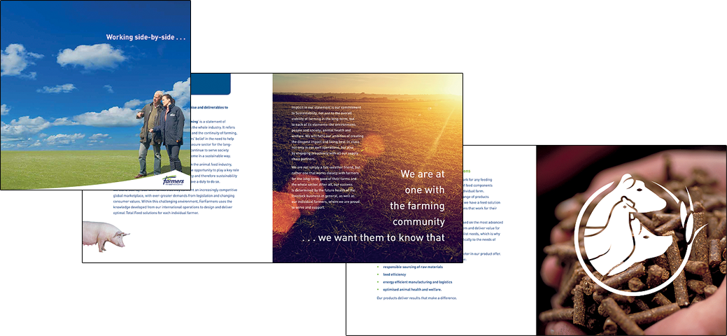 ForFarmers 'For the Future of Farming' – cluster of 'working together' brochure items